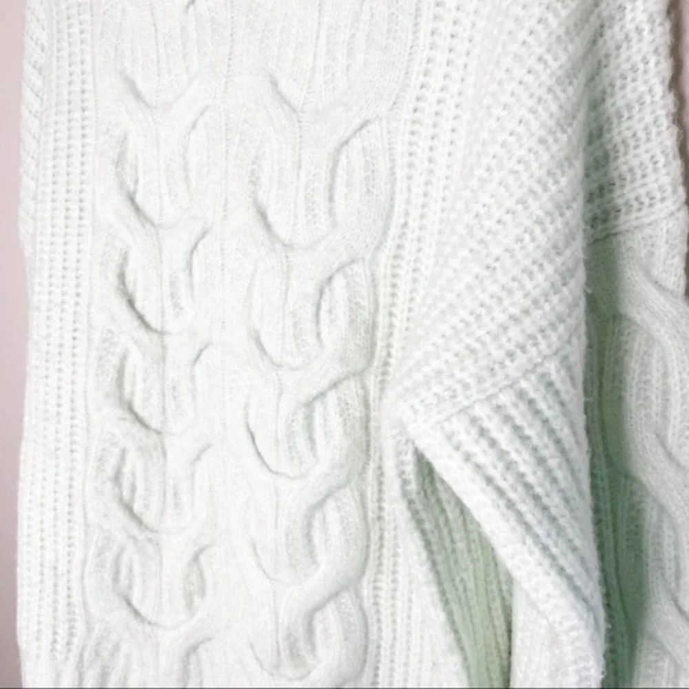 MISSGUIDED Oversized Cable Knit Sweater Mint - Picture 4 of 6